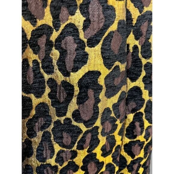 Susan Graver Leopard Print Coat Jacket Buttons Size 4 - Picture 3 of 5